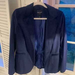 Navy velvet blazer, great condition